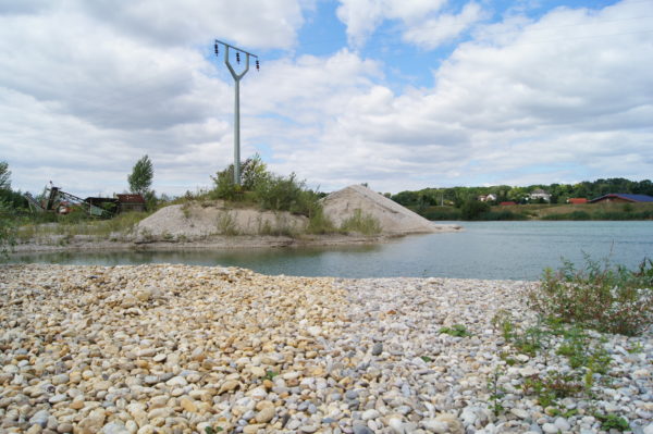 Nassbaggerung der Firma Weinlinger in Goldgeben